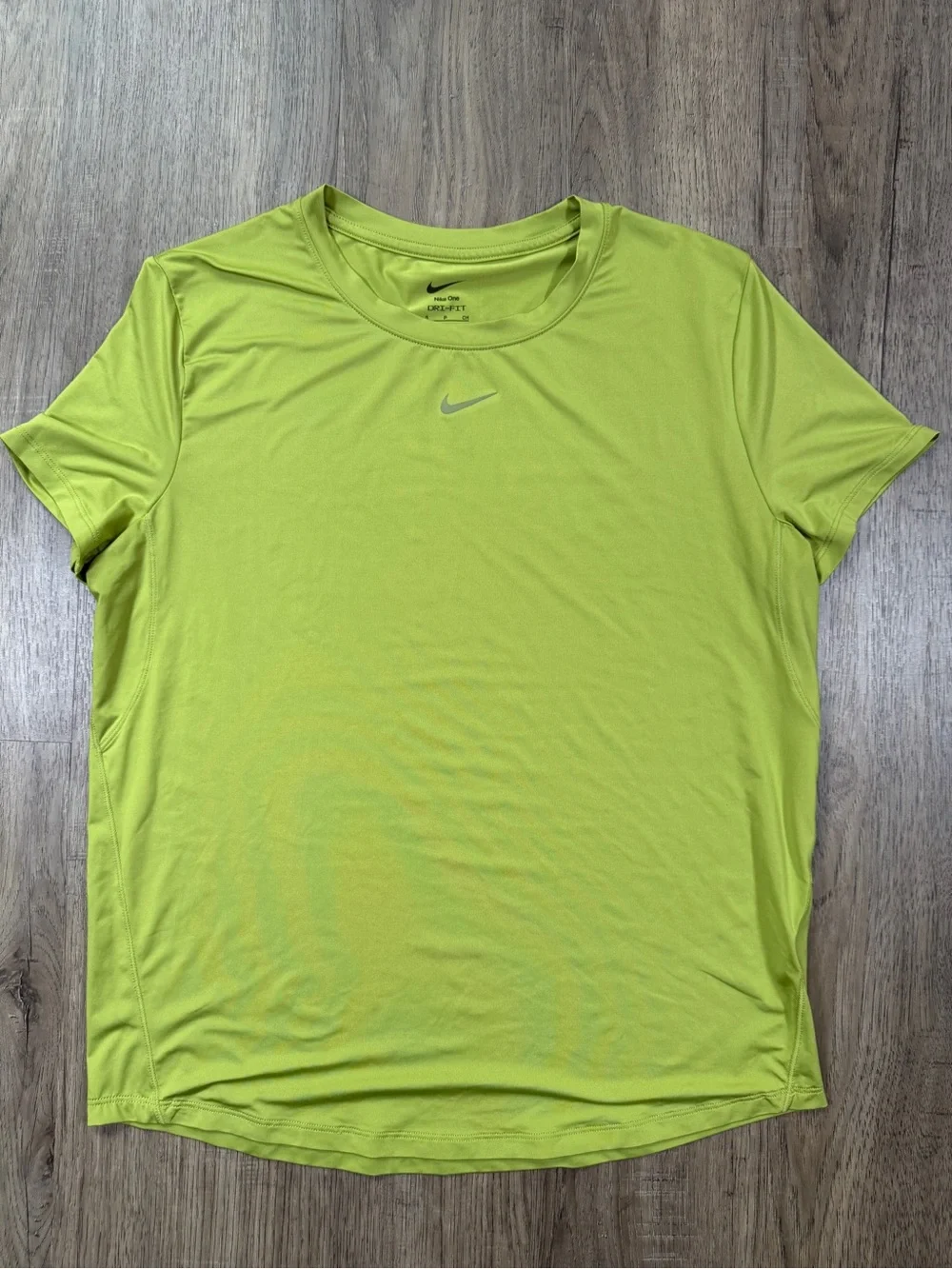Nike One Dri-Fit Running T-Shirt Lime Green Size Small